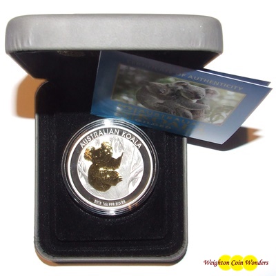 2013 1oz Silver Gilded Koala - Boxed Edition